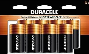 Duracell Coppertop D Batteries, 8 Count (Pack of 1), D Battery with Long-Lasting Power, All-Purpose Alkaline Battery for Household and Office Devices