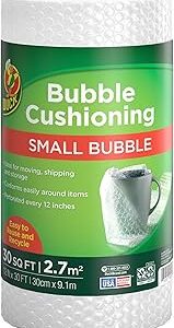 Duck Brand Bubble Wrap Original Protective Packaging, 12 Inches Wide x 30-Feet Long, Single Roll (393251), Clear
