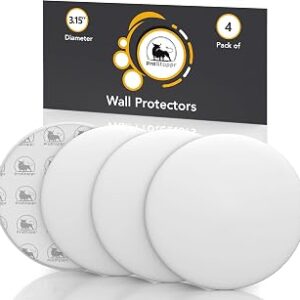 Door Stoppers - Large 3.15 (4 PCS) - Door Stoppers for Wall with Strong Back Adhesive - Quiet and Shock Absorbent Silicone Wall Protectors from Door Knobs - Protects Every Surface - White