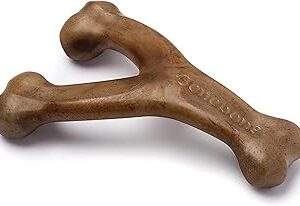 Benebone Wishbone Durable Dog Chew Toy for Aggressive Chewers, Real Bacon, Made in USA, Medium