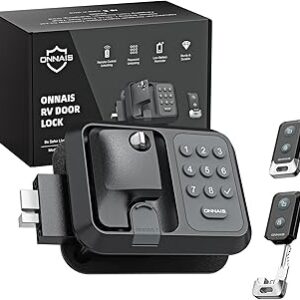 ONNAIS Full Metal RV Keyless Entry Door Lock with Password & Remote, Fits Most Trailers and 5th Wheels, Ideal Gifts for RV Owners