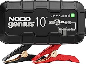 NOCO GENIUS10: 10A 6V/12V Smart Battery Charger – Automatic Maintainer, Trickle Charger & Desulfator with Overcharge Protection & Temperature Compensation – for Lead-Acid & Lithium Batteries