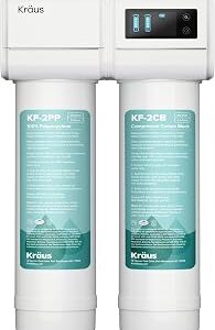 KRAUS Purita 2-Stage Under Sink Water Filtration System with Digital Display Monitor, FS-1001