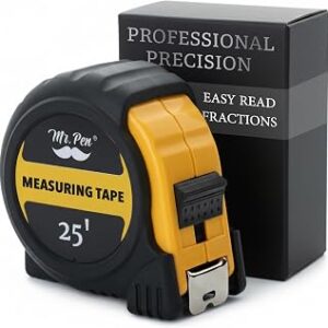 Mr. Pen- Steel Retractable Tape Measure with Fractions, 25-Foot, Easy Read Tape Measure 25 ft