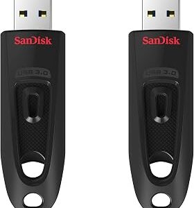SANDISK 64GB 2-Pack Ultra USB 3.0 Flash Drive (2x64GB) - SDCZ48-064G-GAM462, Black