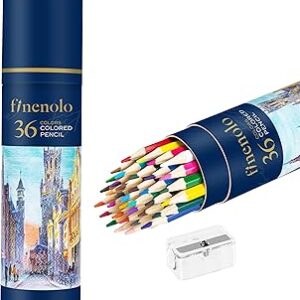 finenolo 36 Pack Colored Pencils for Adult Coloring Books, Soft Core, Art Drawing Pencils for Artists Beginners, Coloring Pencils Set with Sharpener for Coloring, Sketching, Painting