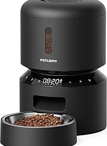 PETLIBRO Automatic Cat Feeder – 3L Programmable Pet Food Dispenser with Airtight Storage, Timed Portion Control, Voice Meal Call & Dual Power Supply, Clog-Free Healthy Feeding for Cats & Small Dogs