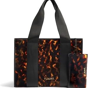 FLAUNT Everyday Tote Bag with Phone Pouch for Women - Lightweight, Airline Approved, Easy To Carry, Foldable & Washable