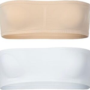 Popular Girl's Bandeau Bra with Removable Padding - Strapless Tube Bra for Girls and Teens, Seamless