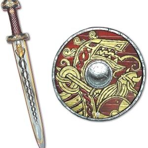 Liontouch - Viking Foam Sword & Shield | for Kids Aged 3-8 Years | Chief Harald’s Medieval Set for Little Warriors & Berserker’s Pretend Play | Safe Weapon Accessories for Boys’ Dress Up & Costumes