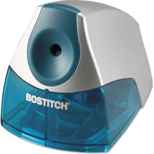 Bostitch Office Electric Pencil Sharpener, Heavy Duty Powerful Stall-Free Motor, High Capacity Shavings Tray, for Office or Classroom, Blue
