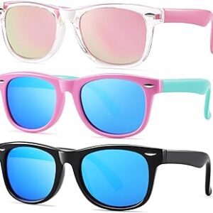 Pro Acme Kids Polarized Sunglasses, Flexible TPEE Frame Shades for Toddler Girls Boys, Ages 3-12