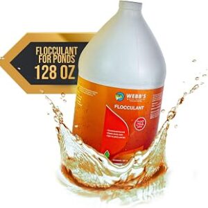 Pond Flocculant Clarifier - Concentrated Liquid for Pond Water Supplies and Accessories - Intended for Aquatic Pets and Plants - 1 Gallon