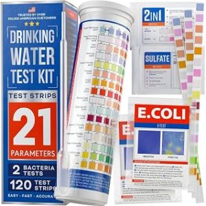 All-New 20 in 1 Drinking Water Testing Kit 120 Strips, Home Tap and Well Water Test Kit for Hardness, Lead, Iron, Copper, Chlorine, Fluoride