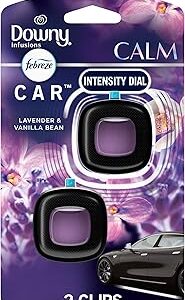 Febreze Car Vent Clip, Downy Calm Scent, 2 Count, 0.13 oz Total