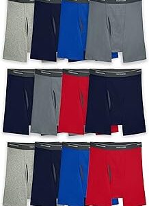 Fruit of the Loom Men's Coolzone Boxer Briefs, Moisture Wicking & Breathable, Assorted Color Multipacks