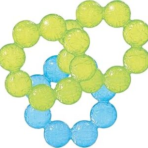Infantino Water Teethers – Sensory Exploration, Teething, Cooling & Massaging Relief for Sore Gums, Lime & Blue, 3-Pack