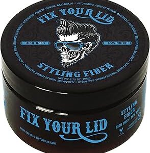 Fix Your Lid-Hair Styling Fiber for Men's and Boys' Short, Choppy Hair Types with High Hold and Low Shine, Infused with Pleasant Citrus Scent, Paraben and Phthalate Free,3.5 oz