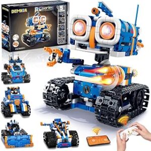 Demkia 5in1 STEM Robot Building Kit, 560 PCS APP/Remote Control Mech RC Robotics for Kids Ages 8-12, Science Kit Coding Robots Toy Set, Birthday Gifts for Boys Age 8-14+