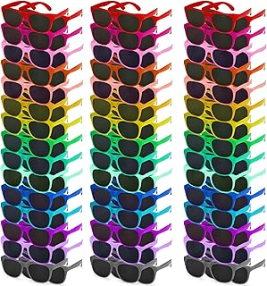 100 Pairs 20 Colors Sunglasses Bulk,Party Sunglasses for Adults Teens and Kids,80s Retro Style Plastic Sunglasses for Birthday Graduation Pool Beach Party Supplies,Holiday Gifts