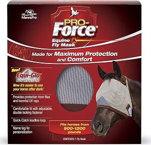 Pro-Force Equine Fly Mask - Horse Fly Mask with UV Protection - Adjustable Fit for Comfort - Without Ears