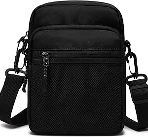 Lohol Small Messenger Bag for Men Women, Water Resistant Adjustable Crossbody Sling bag Purse for Travel Sports