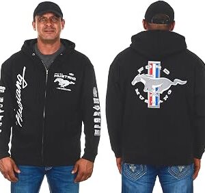 Jh Design Men's Ford Mustang Hoodies in 5 Styles Pullovers & Full Zip Up