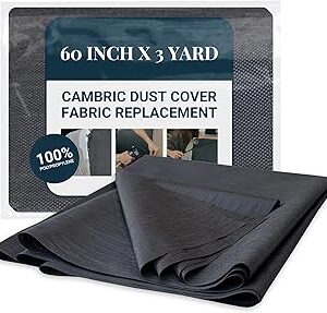 House2Home Upholstery Fabric 60 Inch x 3 Yard, Black Fabric, Cambric Dust Cover Fabric for Sofas, Chairs, Box Spring Foundations, Tela para Tapizar Muebles, Dust Cover