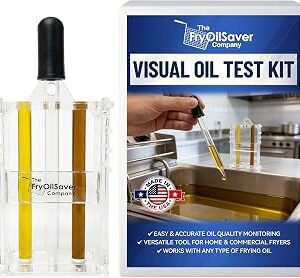 Fryer Oil Test Kit - Visual Two Color Analysis - Deep Fryer Oil Analysis Kit w/Eye Dropper - Monitor Frying Grease Quality for Kitchen, Restaurant, Food Truck - FC3017B FMP 538-1000 by FryOilSaver Co