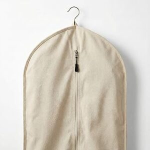 100% Cotton Garment Bag | Long | Breathable Garment Bags for Hanging Clothes | Garment Storage Bag for Long Dresses & Coats Storage | Pack of 1 (42 Inch)