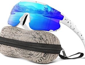 Kids Baseball Polarized Sunglasses: Sports Sunglasses for Boys Girls 3-12 Youth Sun Glasses for Cycling Running