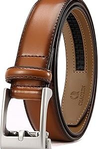 CHAOREN Boys Belt - 1 1/4 Ratchet Kids leather Belt - Perfect Companion to Kids Dress Shoes and Casual Wear