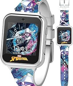 Accutime Spiderman Ghost Spider Educational Learning Touchscreen Kids Smartwatch - Multicolor Strap- Toy - Girls, Boys, Toddlers - Selfie Cam, Games, Alarm, Calculator, Pedometer (Model: SPD4935AZ)