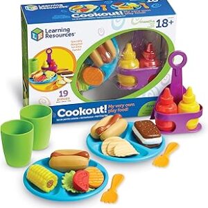 Learning Resources New Sprouts Cookout! ,19 Pieces, Ages 18+ months, Barbecue Set, Pretend Play Food for Toddlers