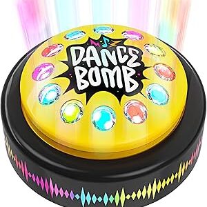 KNUCKLHEAD Dance Bomb Party Button - 30 Second - Funny Gifts - Teacher Classroom Must Haves - Cute Office Desk Accessories - Middle High School Classrooms Games Supplies - Gadgets Gifts for Coworker