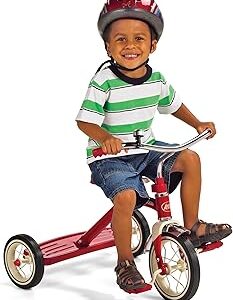 Radio Flyer Classic 10 Inch Toddler Tricycle with Rubber Tires and Steel Frame, Red | Toddler, Rubber Tires, Steel Frame