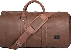 seyfocnia Convertible Travel Garment Bag,Carry on Garment Duffel Bag for Men Women - 2 in 1 Hanging Suitcase Suit Business Travel Bag