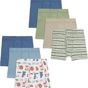 Hanes Toddler Boys' Organic Cotton Underwear, Pure Comfort 100% Cotton Boxer Briefs Available, 10 & 7 Pack