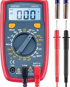 AstroAI Digital Multimeter Tester 2000 Counts with DC AC Voltmeter and Ohm Volt Amp Meter; Measures Voltage, Current, Resistance, Continuity and Diode, Blue