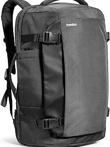 tomtoc Travel Backpack 40L, TSA Friendly Flight Approved Carry-on Luggage Hand Water-resistant Lightweight Business Rucksack, Durable Large Weekender Bag Daypack Fits 17.3 Inch Laptop, PFAS Free