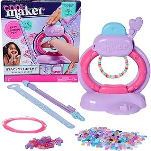 Cool Maker, Stack’d Heishi Studio Bracelet Making Kit with Easy Beading Pen & Over 1200 Beads for Bracelets, Makes 15, Arts and Crafts Kids Toys for Girls Ages 7 and up