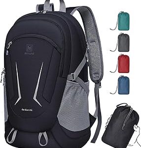 MIYCOO Backpack - Ultra Lightweight Packable Backpack for Travel Camping, Hiking Back Pack Waterproof Foldable Daypack for Men Women Black