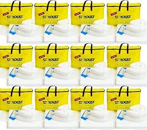 Stardust Spill Products Oil-Only Spill Kit – OSHA Compliant Solution for Vehicles, Industrial, & Restaurant Use, Emergency Response Oil Cleanup, 12-Pack