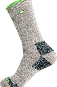 Insect Shield Heavyweight Hiking Walking Socks, Stretchy and Comfortable Crew Socks with Padding and Tick Protection