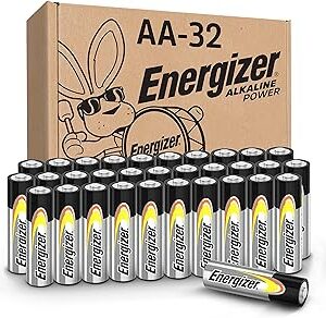 Energizer AA Batteries Alkaline Power, 32 Count Alkaline Double A Battery Pack