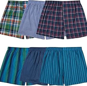 Fruit of the Loom Men's Tag Free Woven Boxer Shorts, Relaxed Fit, Moisture Wicking, Assorted Color Multipacks