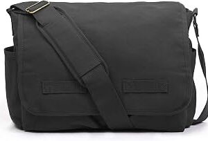 Sweetbriar Classic Vintage Messenger Bag - Original Heavyweight Cotton Canvas Shoulder Bag with Upgraded Features