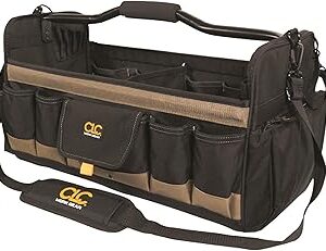 Custom Leathercraft WORK GEAR 1579 20 Inch, Open Top, Soft Sided Tool Box, 27 Pockets