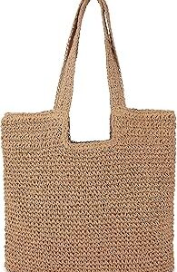 Straw Beach Tote Bag: Large Summer Boho Woven Bags - Rattan Handmade Shoulder Handbags for Women