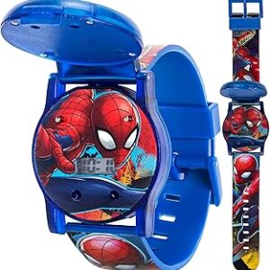 Marvel Spider-Man Kids Watches – Digital Display, Interactive Features, Adjustable Strap, Vibrant Spider-Man Graphics, Durable for Active Kids